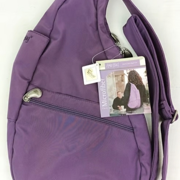 AmeriBag Classic Microfiber Healthy Back Bag Purple Small/Mini 2 in 1 Carry On main image 9